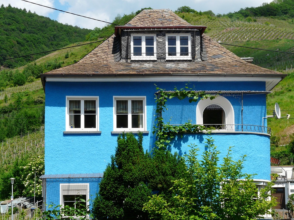 blue house