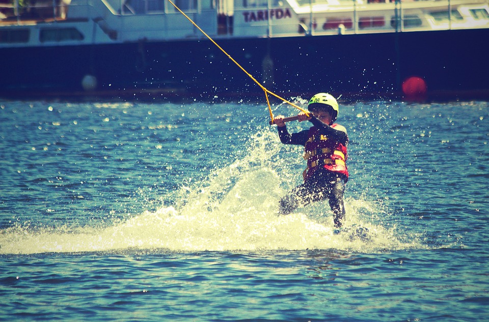 man wearing life jacket